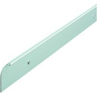 Unika 40mm Silver Worktop Aluminium End Trim 630mm/6mm Radius E40SLP5MM
