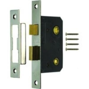 4Trade Mortice Bathroom Lock 64mm Chrome