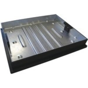 Clark-Drain Galvanised Steel 10 Tonne Manhole Cover and Frame Driveway Block Paviour Recessed Tray 450mm x 600mm