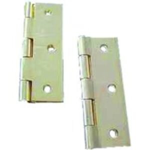 4Trade Butt Hinge Chrome Plated 75mm Fixed Pin 1838 Pair
