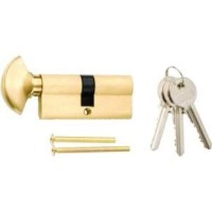 4Trade Cylinder & Thumb Turn Euro Profile 35/35mm Brass