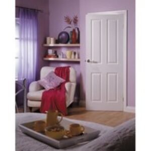 Travis Perkins White Primed 4 Panel Grained Door 1981 x 762 x 35mm