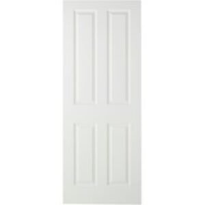Travis Perkins White Primed 4 Panel Smooth Door 1981 x 686 x 35mm