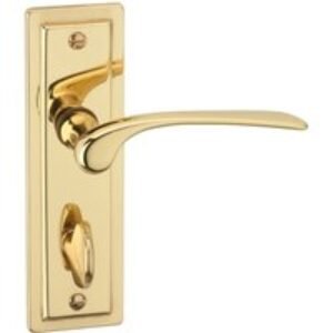 Urfic Como Bathroom Lock Door Handle Polished Brass