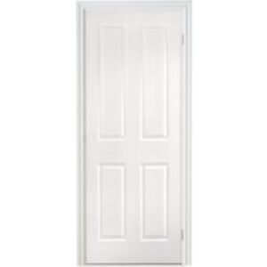 Travis Perkins White Primed 4 Panel Grained Door 2040 x 826 x 40mm