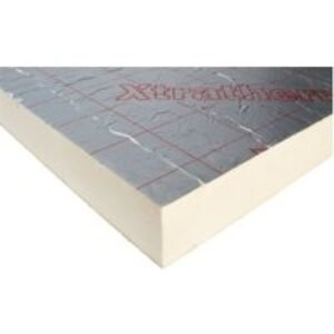 100mm x 2400mm x 1200mm Xtratherm Pitched Square Edge Foilboard Insulation Roof Board Thin