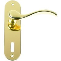 Urfic Geneva Lever Lock Polished Brass Door Handle