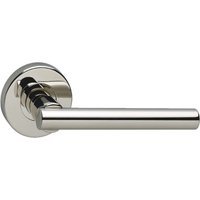 Urfic T-Bar Lever On Rose Door Handle Polished Nickel