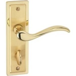 Urfic Porto Bathroom Lock Door Handle Satin/Polished Brass