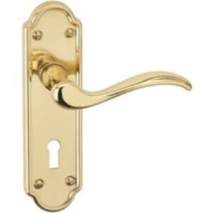 Urfic Lisbon Lever Lock Door Handle Polished Brass