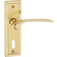 Urfic Como Lever Lock Door Handle Satin/Polished Brass