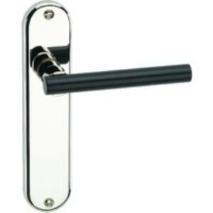 Urfic Poitiers Lever Latch Polished Nickel/ Black Barrel Door Handle