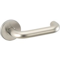 Urfic Return Bar Lever On Rose Door Handle Satin Nickel