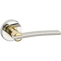 Urfic Hampstead Lever On Rose Door Handle Polished Nickel/Brass