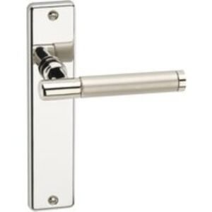 Urfic Biarritz Lever Latch Door Handle Satin/Polished Nickel
