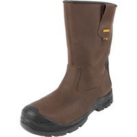 DeWalt Haines Waterproof Safety Rigger Boots Brown Leather Size 9