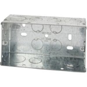 4TRADE 2 gang Metal Back Box 47mm