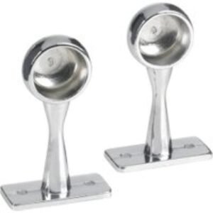 Rothley End Brackets Chrome Plated 19mm