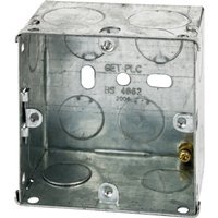 4TRADE 1 gang Metal Back Box 35mm