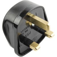 4Trade 13A Plug Black Rubber