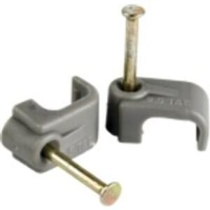 4TRADE Cable Clip 1-1.5mm Twin & Earth Grey Pack 100