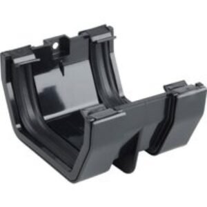 Wavin Osma SquareLine gutter jointing bracket 100mm black 4T805B