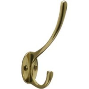 4Trade Hat & Coat Hook Brass 125mm