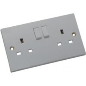 4TRADE Double Pole Twin Double Switched Socket