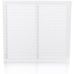 Rytons Building Products Ltd '9 x 9' Louvre Ventilator with Flyscreen - White