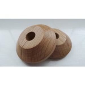 Unika Solid Wood Oak Lacquered Pipe Rose Pack of 2
