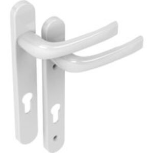 Mila Prolinea White Door Handle L/L 220mm B/Plate