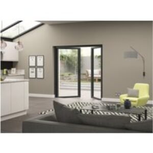 Extenal Grey Aluminium French Door 1790 x 2090mm High Open in