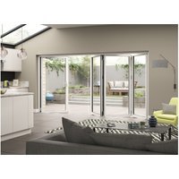 External Aluminium Bifold White 3 Left 1 Right 3590 x 2090mm High