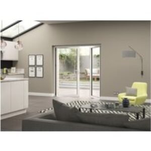 Extenal White Aluminium French Door 1190 x 2090mm High Open in