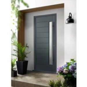 Stockholm External Front Grey Hardwood Veneer Door 1981 x 838 x 44mm