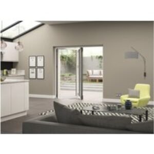 External Aluminium Bifold White Left Opening 1790 x 2090mm High