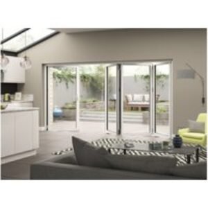 External Aluminium Bifold White 3 Left 1 Right 3990 x 2090mm High