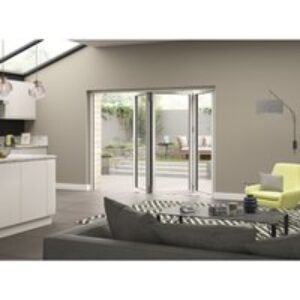 External Aluminium Bifold White Right Opening 2990x2090mm High