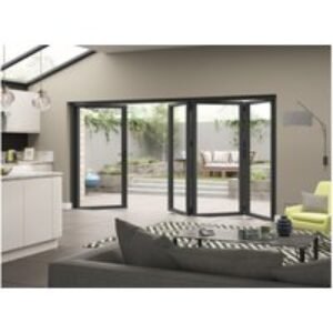 External Aluminium Bifold Grey 3 Right 1 Left 3590 x 2090mm High