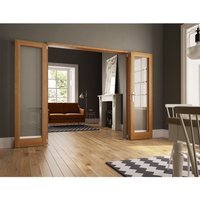 Jci Door Unfinished Oak Fold Flat Set 1800mm