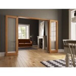 Jci Door Unfinished Oak Fold Flat Set 2100mm