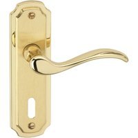 Urfic Constance Lever Lock Door Handle Satin/Polished Brass