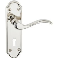Urfic Lisbon Lever Lock Door Handle Polished Nickel