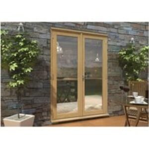 Rohden Pattern 10 Unfinished Oak French Doors 1500mm