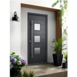 Malmo External Grey Hwd Veneer Door 1981 x 838 x 44mm and Frame