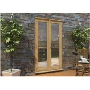 Rohden Pattern 10 Unfinished Oak French Doors 1200mm