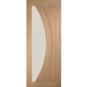 XL SALERNO OAK PRE FINISHED CLEAR GLAZED DOOR 1981 X 762 X 35MM
