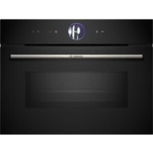 Bosch Series 8 Home Connect Pyrolytic Touch Control Plus Compact Oven with Microwave Black 45cm - CMG7761B1B