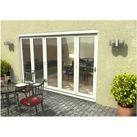 Travis Perkins 54mm White External Sliding Folding 3600mm Door Set