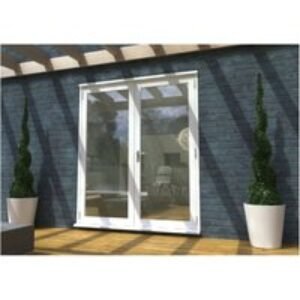 Travis Perkins 54mm White External French 1800mm Door Set